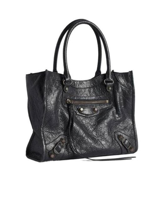Balenciaga Black Le City Mini Leather Tote Bag