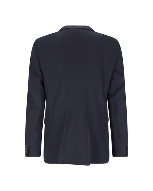 Comme des Garçons Blue Long-Sleeved Suit Jacket for men
