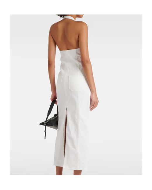 Courreges White Halter Neck Dress