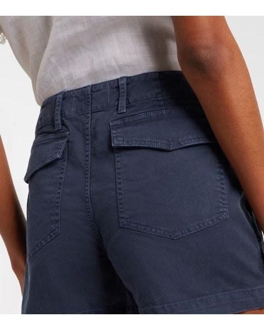 Nili Lotan Blue Utility Cotton Shorts