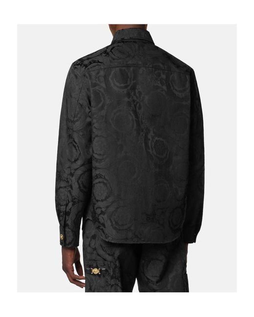 Versace Black Barocco Pattern Jacquard Jacket for men