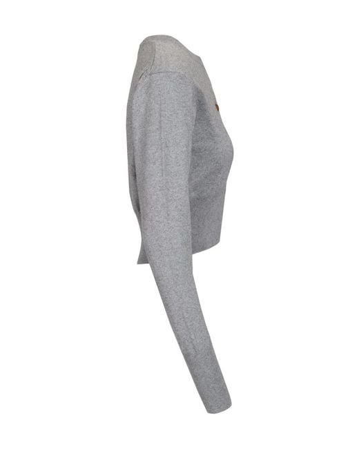 Vivienne Westwood Gray Bea Cropped Cardigan