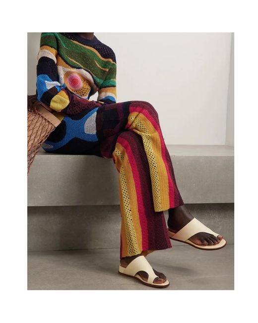 Gabriela Hearst Crocheted Flared Pants