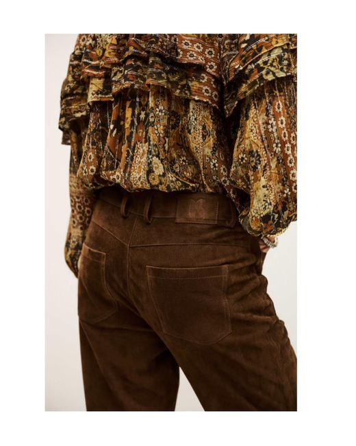 Ba&sh Brown Wide-Leg Casual Pants