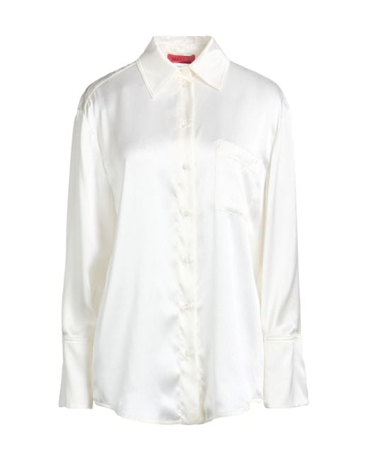 MAX&Co. White Solid Colour Shirts Blouses