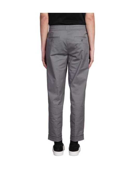 Neil Barrett Gray Low-Waist Elasticated Waistband Trousers for men
