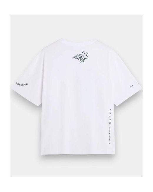 Maison Kitsuné White Short-Sleeved T-Shirt for men