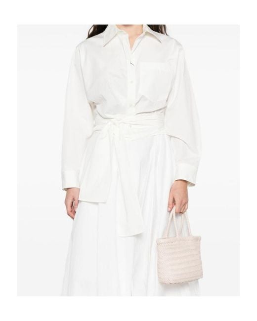 Weekend by Maxmara White Fresco Tie-Front Shirt