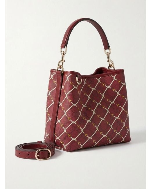 Gucci Red Chinese New Year Collection Gg Emblem Small Bucket Bag