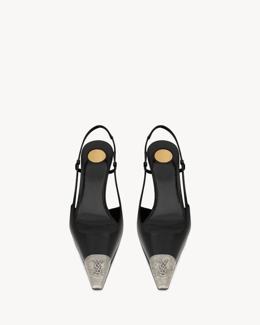 Saint Laurent Multicolor Jeanne Slingback Pumps
