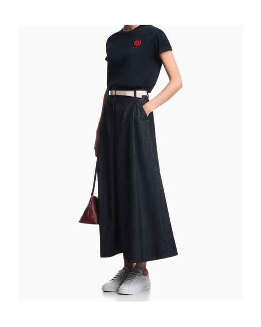 Emporio Armani Blue Mercerized Jersey T-Shirt Valentine's Day Capsule