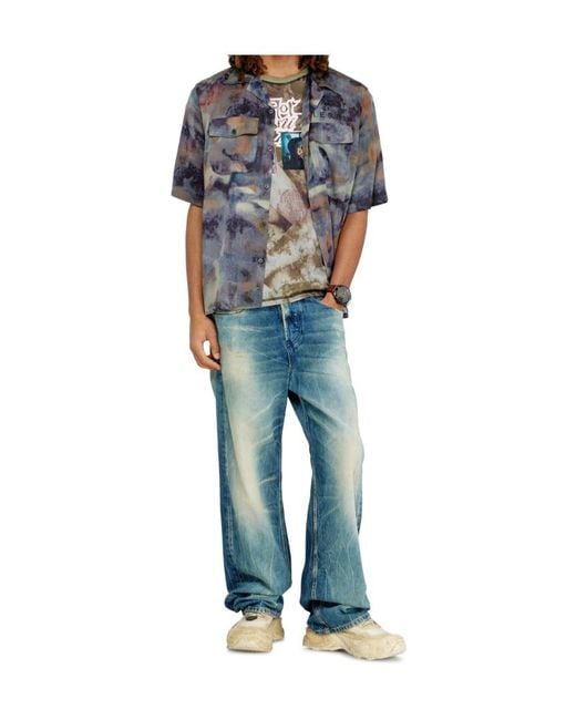 DIESEL Gray S-Brack Short Sleeved Shirt for men
