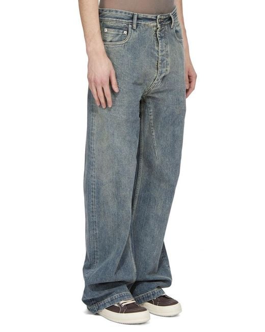 Rick Owens Blue Geth Belt-Loop Jeans for men
