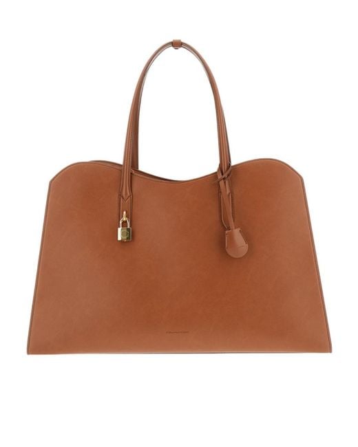 Stella McCartney Brown Ryder Embossed Weekender Bag