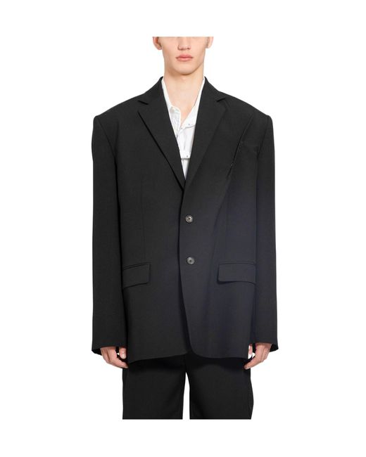 Y. Project Black Notched Lapels Blazer for men