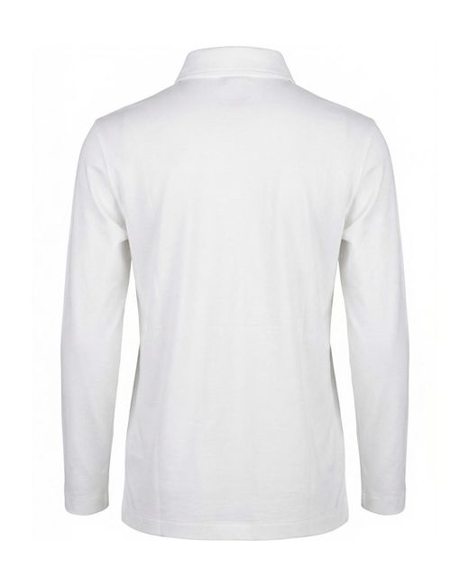 Herno White Long-Sleeve Cotton Shirt for men