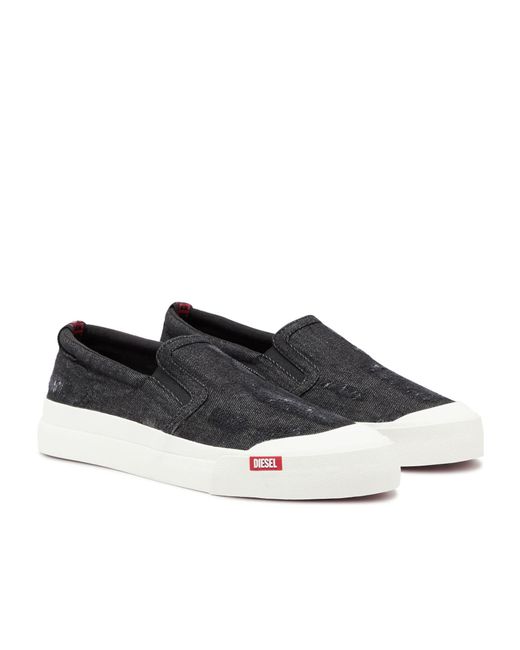 DIESEL Black S-Athos Slip-On Sneakers