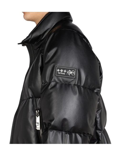 Tatras Black X Sfera Ebbasta Logo Embroidery Puffer Jacket for men