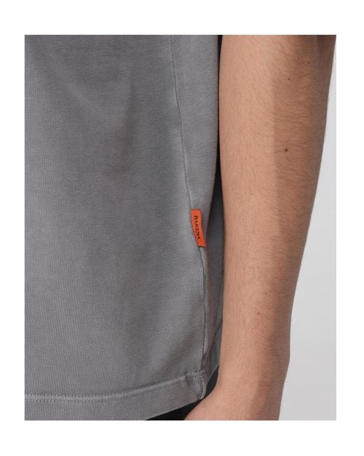 Barena Gray Buttoned Logo Embroidered Polo Shirt for men