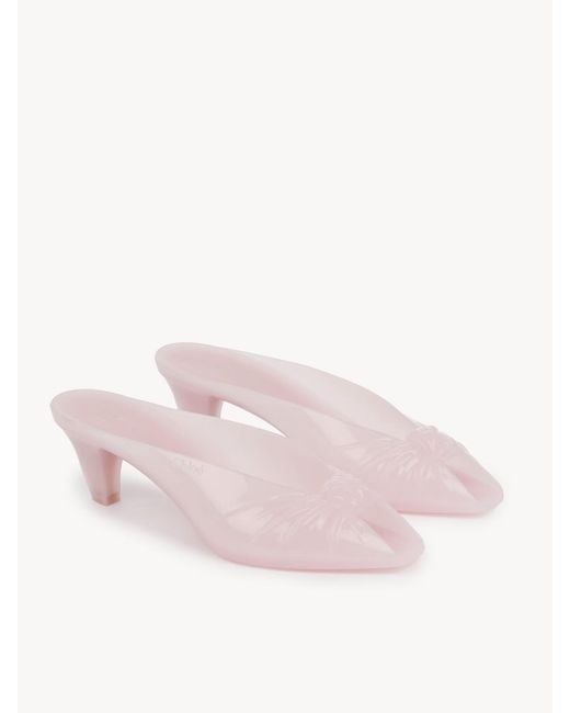 Chloé Pink Chloé Jelly Knot Detailed Mules