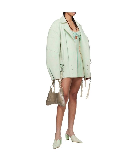KNWLS Green Nihil Leather Jacket