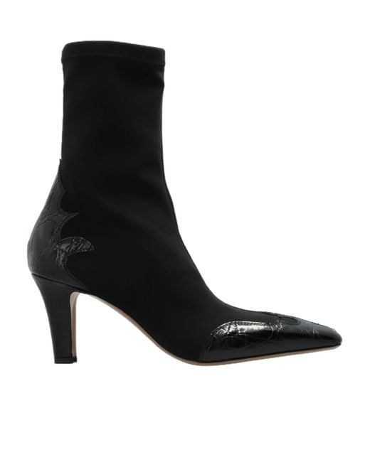 Paris Texas Black 75Mm Belle Western Ankle Boots
