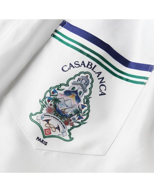 Casablanca White Striped Detail Shorts for men