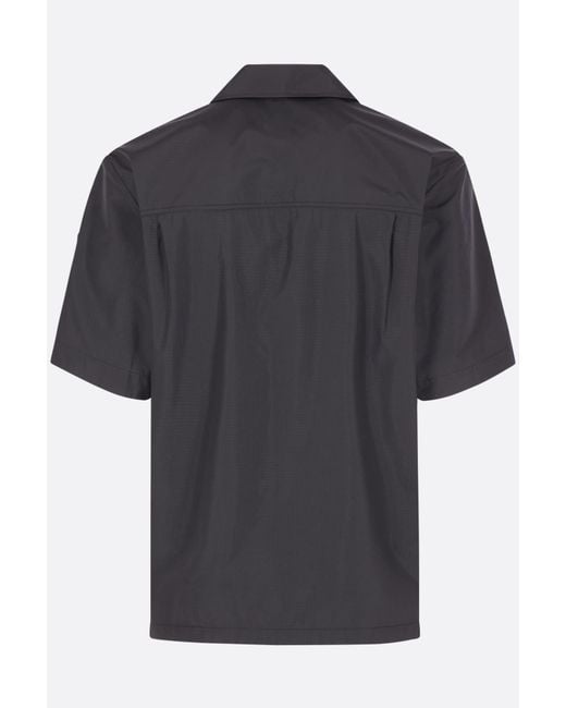 Moncler Black Logo Short Sleeve Shirt for men