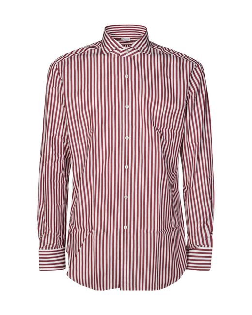 Xacus Red Striped Long-Sleeves Shirt for men