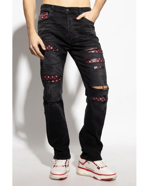 Amiri Black Straight Jeans for men