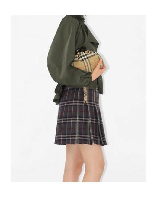 Burberry Black Logo Plaque Drawstring Pouch