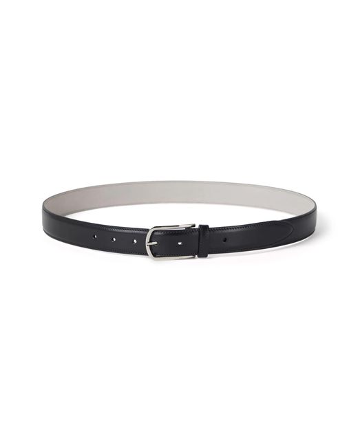 Brunello Cucinelli Black Smooth Leather Belt for men