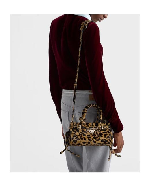 Prada Metallic Bonnie Mini Printed Shoulder Bag