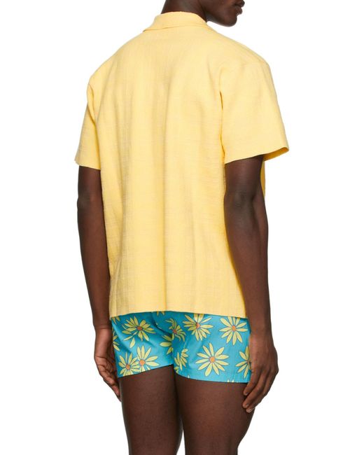 Jacquemus Yellow Logo Polo Shirt for men