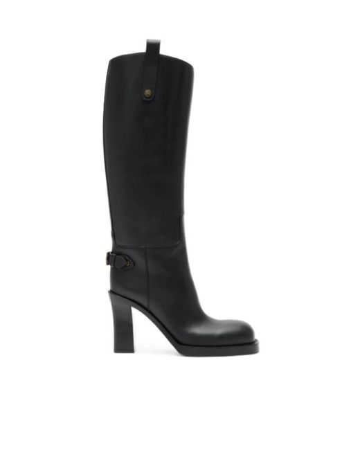 Burberry Black Cavalier Heel Boots