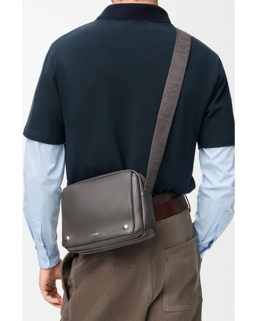 Loewe Gray Logo Printed Xs Messenger Bag for men