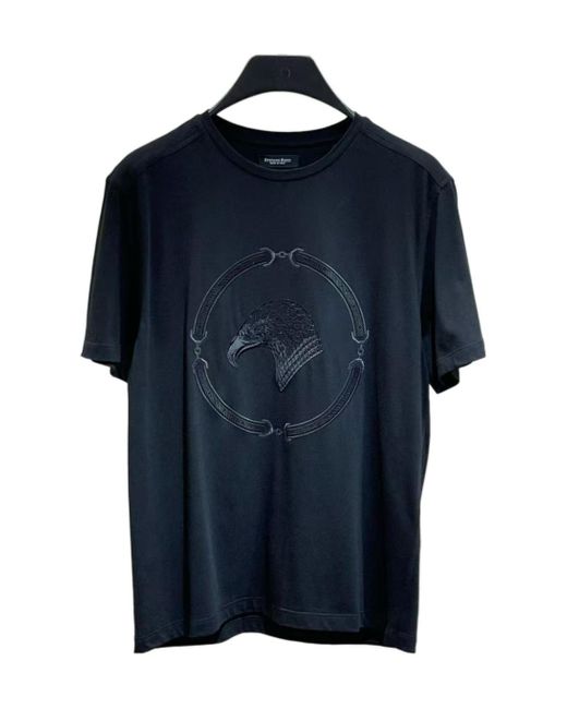 Stefano Ricci Blue Short-Sleeved T-Shirt for men