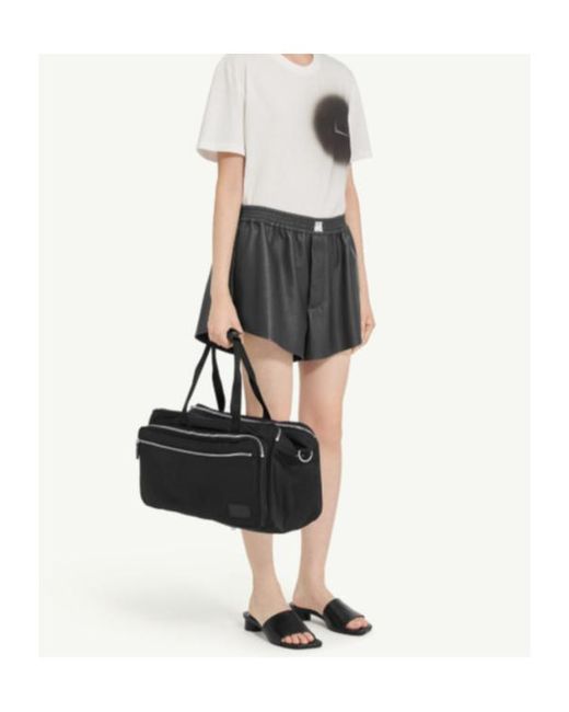 MM6 by Maison Margiela Black Faux Relaxed Fit Shorts