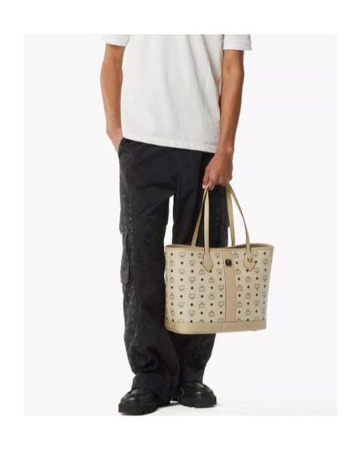 MCM Natural Visetos Liz Tote Bag