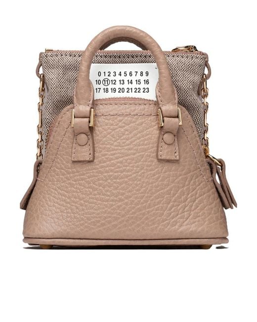 Maison Margiela Natural Numbers-Patch Zipped Mini Shoulder Bag