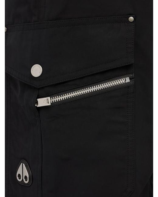 Moose Knuckles Black Brady Slicky Cargo Pants for men