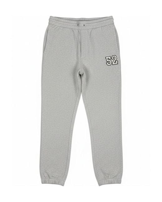 Moncler Gray Logo-Patch Drawstring Track Pants for men