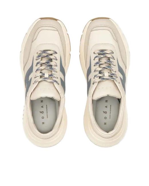 Hogan White Sneaker Hi-Fi Azzurro/Avorio