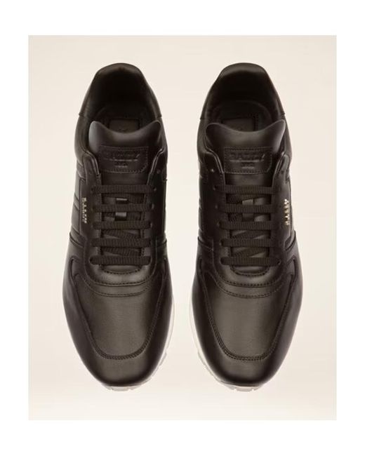 Bally Black Logo Casual Sports Shoes for men