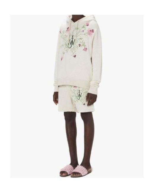 J.W. Anderson White Jw Anderson X Pol Anglada Logo Embroidered Drawstring Shorts for men