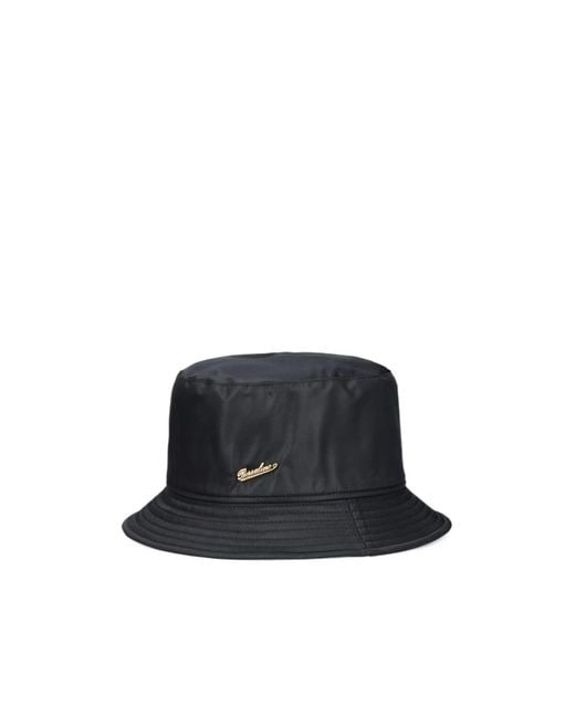 Borsalino Black Morgan Logo-Plaque Bucket Hat