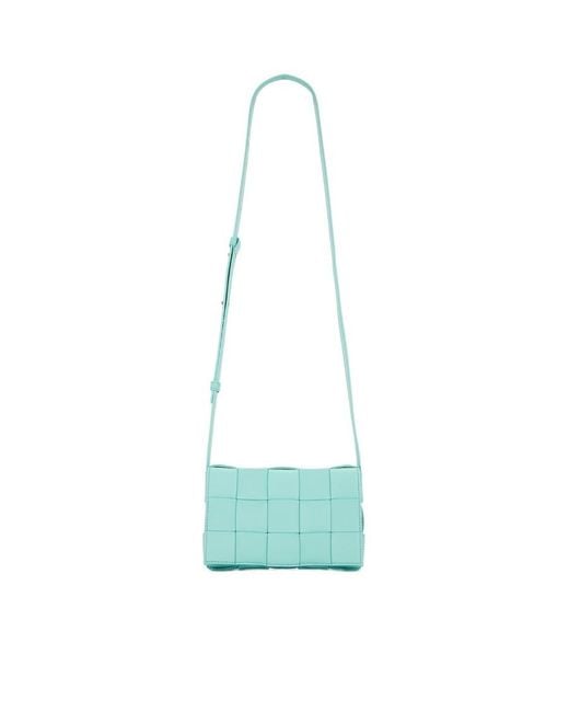 Bottega Veneta Blue Small Cassette Crossbody Bag