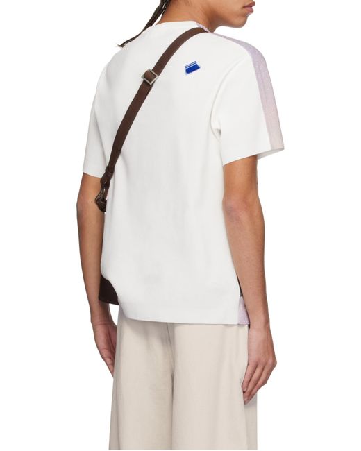 Adererror Blue Round Neck Short Sleeve T-Shirt for men