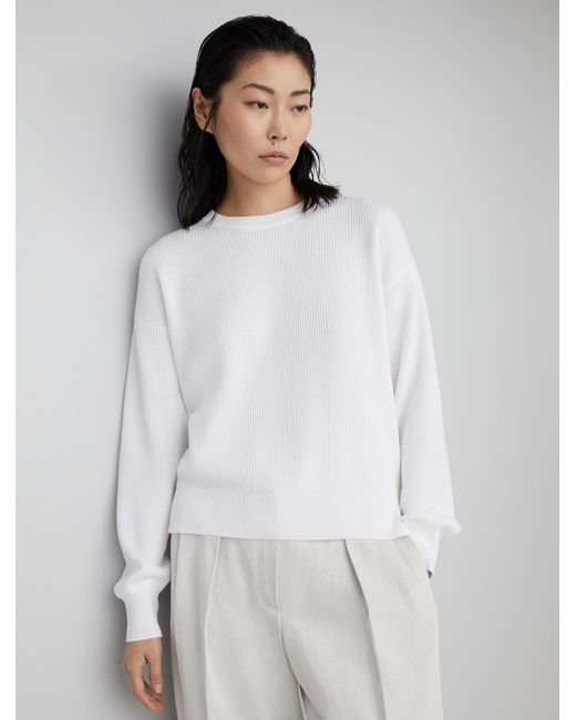 Brunello Cucinelli White Pleated Straight-Leg Pants