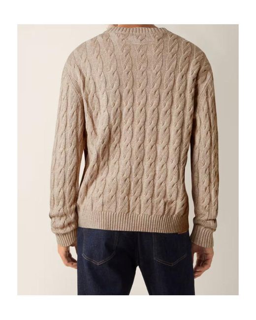 Zegna Brown Cable-Knit Crew Neck Knitted Sweater for men